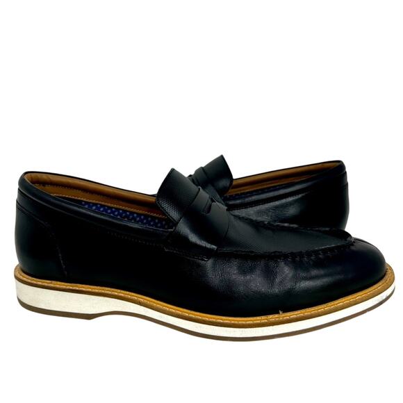 Thomas & Vine Watkins Penny Loafer - Black White - Picture 1 of 13